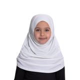 Krem Pratik Hazır Geçmeli Çocuk Tesettür Bone Sandy Kumaş Kendinden Boneli 78_40