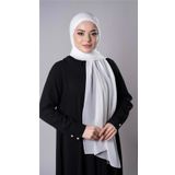 Krem Pratik Hazır Geçmeli Şal Şifon Kumaş Hijab Bone 3009_40