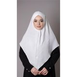 Krem Pratik Hazır Geçmeli Tesettür Eşarp Aerobin Kumaş Çapraz Hijab 2307_40