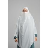 Krem Pratik Hazır Geçmeli Tesettür Eşarp Krep Bağcıklı Sufle Hijab 2313_40