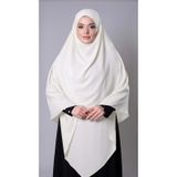 Krem Pratik Hazır Geçmeli Tesettür Eşarp Medine İpeği Bağcıklı Sufle Hijab 2301_40