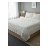 Krem Püsküllü Iskandinav Yatak Örtüsü 260 X 260 Cm Ultra Battal Boy, Krem