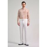 Krem Rengi Esnek Yandan Cepli Classic Slim Fit Jogger Pantolon 1003240169