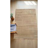 Krem Rengi Lotus Bambu Model Altı Kaymaz Makine Dokuma Halı 100 X 300