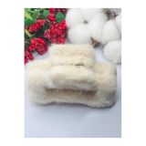 KREM RENGİ PELUŞ MANDAL TOKA (BÜYÜK BOY) Krem Tek Ebat
