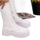 KREM SAKNUK CİLT BAĞCIKLI FERMUARLI TOPUK BOYU 5 CM TAM BOY 29 CM SU GEÇİRMEZ KAYDIRMAZKADIN ÇİZME Krem 39