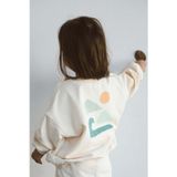 Krem Sırt Baskılı Mevsimlik Sweatshirt