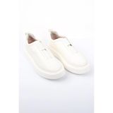Krem Slip-On Erkek Ayakkabı Bağcıksız Kalın Taban Günlük Model