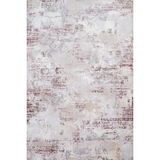 Krem Soyut Modern Geometrik Etnik Eskitme Desenli Boho Makinada Yıkanabilir Hafif Hav Toz Vermez Leke Tutmaz Kaymaz Taban Dijital Makine Baskı Halı Oturma Odası Salon Yolluk Koridor Mutfak Halısı