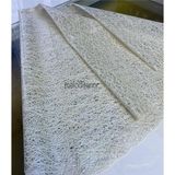 Krem Yuvarlak Iplik Desen Hasır Kalın Lüks Şeffaf Kaplama Pvc Muşamba Masa Örtüsü Silinebilir Krem 140 x 140 - Çok Renkli