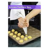 Krema Torbası Bez Yıkanabilir Torba Bpa Free Pasta Duy Torbası Dekorasyon Süsleme Aparatı 20X35 Cm B