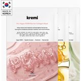 Kremi Bio-Selüloz Kağıt Maske Setleri – Kore Yüz Maskesi, Nemlendirici ve Yoğun Bakım Etkili, Durulama Gerektirmez, Vegan ve Hayvan Deneysiz, Made In Korea, 30 ml - C Vitaminli, Pirinç & Cica ve PDRN Kolajen Kore Yüz Maskesi, Vegan, 3 x 30 ml (3'lü Set)