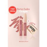 Kremsi, Kalem Şeklinde Renkli Dudak Balmı & Kalemtıraş CLIO Butter Balm Crayon 005 Gallery Brown