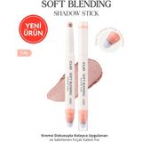 Kremsi, Kolayca Uygulanan ve Sabitlenen Fırçalı Kalem Far CLIO Soft Blending Shadow Stick (G303) - G303 Angelic Peach