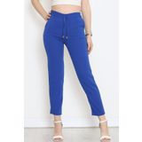 Krep Bağcık Detaylı Pantolon Saks - 152429.1778.