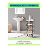Kreplon Çok Amaçlı Organizer Mutfak Rafı , Ayakkabılık , Eşya Düzenleyici Antrasit