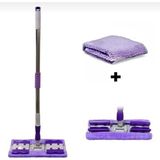 Kreplon Ithal Yeni Nesil Mandallı Mikrofiber Bezli Mop + Yedek Bez Mor