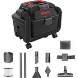 Kress KH035.9 20Volt 250W/17Kpa Kömürsüz Flexi Esnek Hortumlu Profesyonel Şarjlı Islak/Kuru Süpürge & Üfleme (Akü Dahil