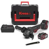 Kress Kuh04.1 20Volt 5.0Ah. Li-ion Çift Akülü 125 MM Kömürsüz Profesyonel Devir Ayarlı Alttan Tetikli Avuç Taşlama