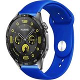 Kreton Huawei Watch Gt4 46MM ile Uyumlu Kordon Yumuşak Dokulu Esnek Jel Silikon Kayış - Mavi