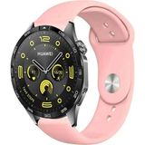 Kreton Huawei Watch Gt4 46MM ile Uyumlu Kordon Yumuşak Dokulu Esnek Jel Silikon Kayış - Pudra - Pembe