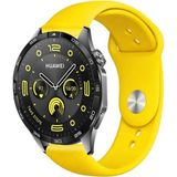 Kreton Huawei Watch Gt4 46MM ile Uyumlu Kordon Yumuşak Dokulu Esnek Jel Silikon Kayış - Sarı