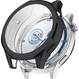 Kreton Huawei Watch Gt5 46MM ile Uyumlu Kasa ve Ekran Koruyucu 360 Tam Koruma Silikon Kılıf - Siyah