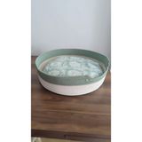 Krgz Ticaret Kedi Sepeti Büyük Boy Kedi Yatağı Kedi Evi Yıkanabilir Kaliteli Kordon Ip 40 cm - Su Yeşili