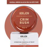 Krijen Crım Rush Kırmızı Renkli Dudak & Yanak Balmı 10 gr Nemlendirici Etkili Doğal Krem