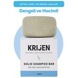 Krijen Deniz Tuzu & Okaliptus Katı Şampuan 100 gr | Mavi Kil & E Vitamini