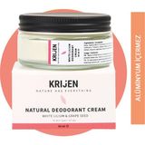 Krijen Doğal Deodorant - Beyaz Zambak & Üzüm Çekirdeği Krem Deodorant 50 Ml-Bitkisel