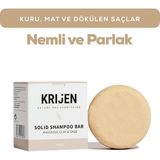 Krijen Rhassoul Kili & Adaçayı Besleyici Katı Şampuan 100 gr Kuru ve Dökülen Saçlar İçin Parabensiz