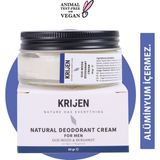 Krijen Ud Ağacı & Bergamot Erkek Krem Deodorant | Aluminyum Içermez + Mineral + Doğal Yağlar - 50 gr