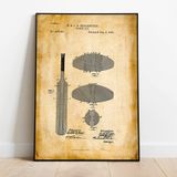 Kriket Sopası Patent Posteri 50x70cm.