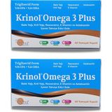 Krinol Omega 3 Plus - Balık Yağı, Krill Yağı, Resveratrol, E Vitamini Ve Astaksantin - 60 Kapsül - 2 Kutu - Portakal