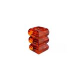 Krıstal 3 Bogumlu Orange Mumluk 18 Cm