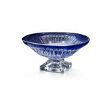 Kristal Ayaklı Meyvelik Kase, Lacivert, Oval, 31 cm Çap, 16.5 cm Yükseklik, Şık Tasarım