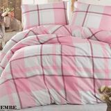 Kristal By Taç Light Sava Pembe Çift Kişilik Nevresim Takımı