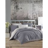 Kristal ByTaç Puzzle Gri Çift Kişilik Terry Cotton Nevresim Takımı - 200 x 220 cm
