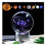 Kristal Cam Küre Renk Değiştiren Led Işıklı Gece Lambası