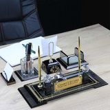 Kristal Cam Masa İsimliği Seti Kalemli Ofis Hediyesi Masa İsimliği PB5001