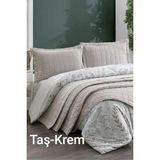 Kristal Casual 7 Parça Çift Taraflı Gelin Seti Taş - Krem - 235 x 260 cm