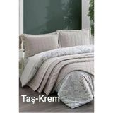 Kristal Casual 7 Parça Çift Taraflı Gelin Seti Taş - Krem