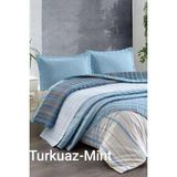 Kristal Casual 7 Parça Çift Taraflı Gelin Seti Turkuaz - Mint - 235 x 260 cm