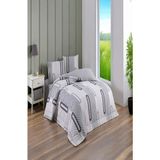 Kristal Çift Kişilik Kapitone Nevresim Takımı Dört Mevsim Elips - Gri - 220 x 230 cm