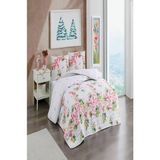 Kristal Çift Kişilik Kapitone Nevresim Takımı Dört Mevsim Serenade Pembe - 220 x 230 cm