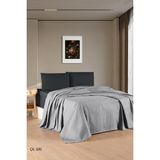 Kristal Çift Kişilik Pike Takımı - Açık Gri - 160X200 CM