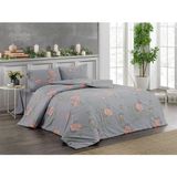 Kristal Çift Kişilik Ranforce Nevresim Takımı - 4 Parça - %100 Pamuk - Orijinal Lüks Kutu - Gri - 200 x 220 cm