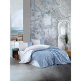 Kristal Çift Kişilik Ranforce Nevresim Takımı Mavi - 200 x 220 cm - Açık Mavi