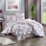 Kristal Çift Kişilik Ranforce Nevresim Takımı Motif Lila